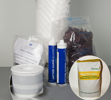 10m² Small Meshed Damp Proofing Pack With Tarmac Whitewall Plaster